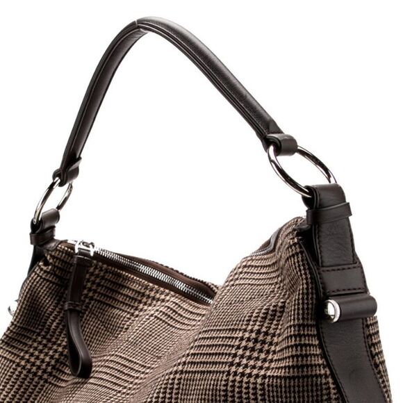 Ralph Lauren Collection *Fall '21 Lambswool Calfskin Trim Glenn-plaid Bridle Bag - Picture 7 of 16